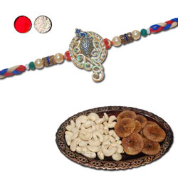 Rakhi - ZR-5600 A (Single Rakhi),  Dryfruit Thali - RD400